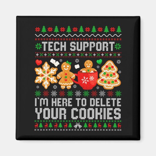 Kerst Tech-ondersteuning hier om cookies te verwij Magneet (Voorkant)