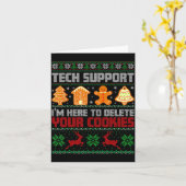 Kerst Tech Ondersteuning Ik Ben Hier Om Cookies Te Kaart (Gele Bloem)