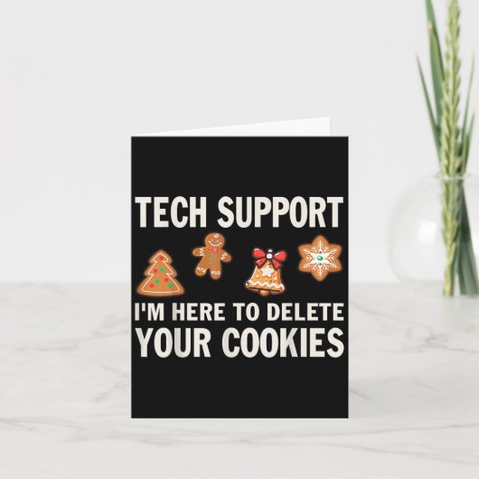 Kerst Tech Steun Hier Om Cookies Te Verwijderen Ke Kaart (Voorkant)