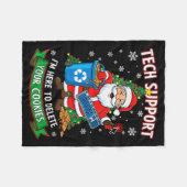 Kerst Tech Support Hier Om Grappige Cookie Te Verw Fleece Deken (Voorkant (Horizontaal))