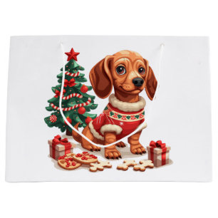 Kerst teckel hond vakantie koekjes groot cadeauzakje