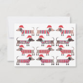 Kerst Teckel Hond Verhuisaankondiging Aankondiging (Achterkant)