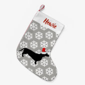 Kerst Teckel & Santa Hat Pet's Kleine Kerstsok (Voorkant (Hangend))