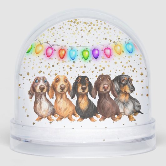 KERST TECKEL SNEEUW WERELDBOL SNEEUWBOL (Voorkant)