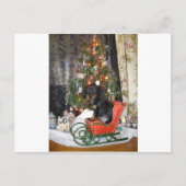 Kerst teckel stijl feestdagenkaart (Voorkant)