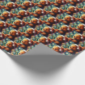 Kerst Teddy Bear 3 Cadeaupapier (Hoek)