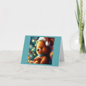 Kerst Teddy Bear 3 Feestdagen Kaart (Voorkant)