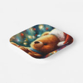 Kerst Teddy Bear 3 Papieren Bordje (Gebogen)