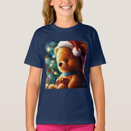 Kerst Teddy Bear 3 T-shirt (Voorkant)