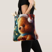 Kerst Teddy Bear 3 Tote Bag (Dichtbij)