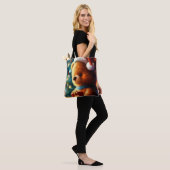 Kerst Teddy Bear 3 Tote Bag (Op model)