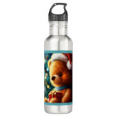 Kerst Teddy Bear 3 Waterfles (Voorkant)