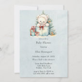 Kerst Teddy Bear Baby shower Kaart (Voorkant)