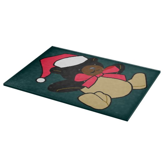 Kerst Teddy Bear Cutting Board Snijplank (Hoek)