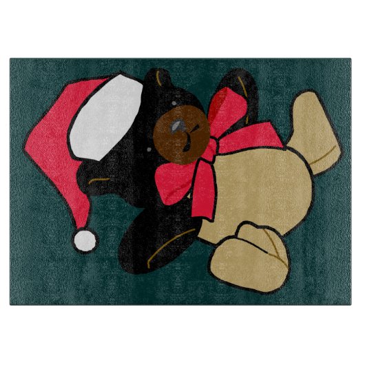 Kerst Teddy Bear Cutting Board Snijplank (Voorkant)