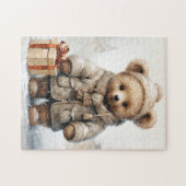 Kerst Teddy Bear Puzzel Legpuzzel (Horizontaal)