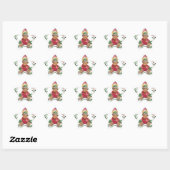 Kerst Teddy Bear Star Sticker (Vel)