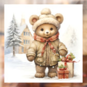 Kerst Teddy Bear Venster Cling Raamsticker (Vel 2)