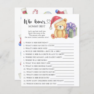 Kerst Teddy Bear - Wie kent mama het beste