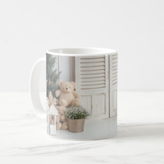 Kerst Teddy Bears Keramische Mok (Voorkant links)