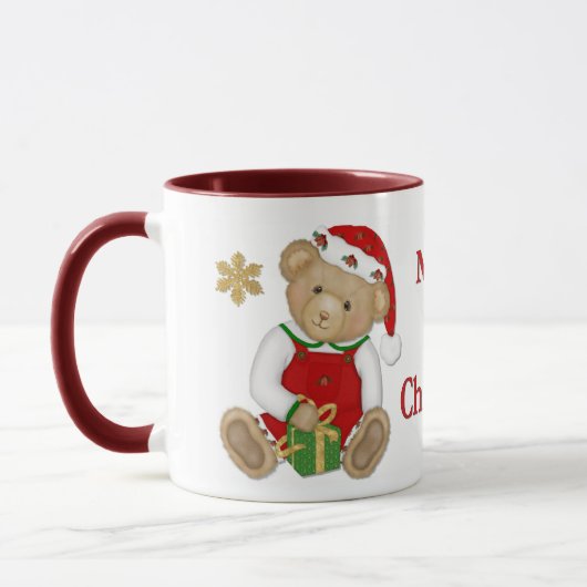 Kerst Teddy Beer - Jongen Mok (Links)