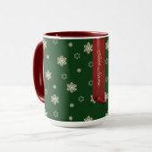 Kerst Teddy HotCocoa Gepersonaliseerde Banner Groe Mok (Voorkant links)