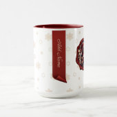 Kerst Teddy HotCocoa Gepersonaliseerde Banner Wit Mok (Midden)