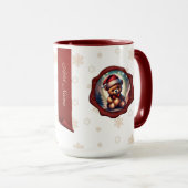 Kerst Teddy Startree Gepersonaliseerde Banner Wit Mok (Voorkant rechts)