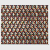 Kerst Teddybeer 2 Cadeaupapier (Vlak)