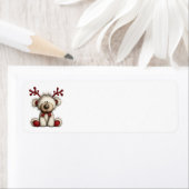 Kerst Teddybeer Adreslabels Etiket (Insitu)