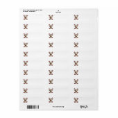 Kerst Teddybeer Adreslabels Etiket (Full Sheet)