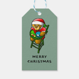 Kerst Teddybeer Cadeaulabel