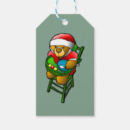 Kerst Teddybeer Cadeaulabel