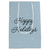 Kerst Teddybeer en Sneeuwman Medium Cadeauzakje (Achterkant)