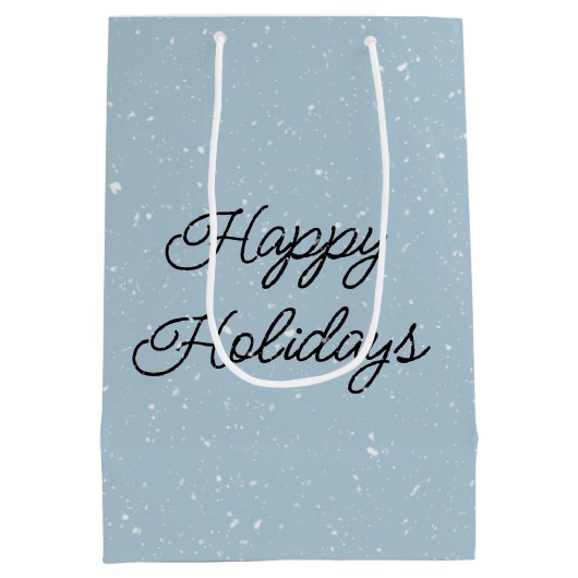 Kerst Teddybeer en Sneeuwman Medium Cadeauzakje (Achterkant)