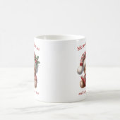 Kerst teddybeer het lezen van een boek maretak koffiemok (Center)