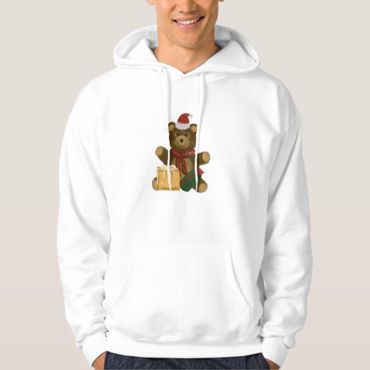 Kerst Teddybeer Hoodie (Voorkant)