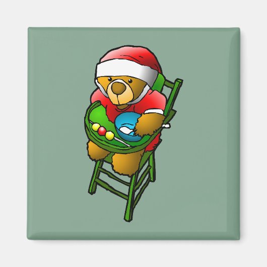 Kerst Teddybeer Magneet (Voorkant)