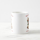 Kerst teddybeer met hertengewei mistletoe koffiemok (Center)