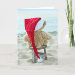 Kerst Teddybeer mist je vakantiekaart Feestdagen Kaart