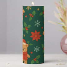 Kerst Teddybeer Patroon – Mooie Groene Vakantie