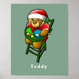 Kerst Teddybeer Poster