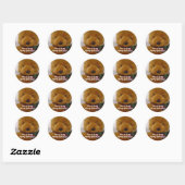 Kerst Teddybeer Ronde Sticker (Vel)