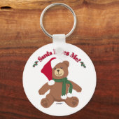 Kerst-teddybeer 'Santa Loves Me!' Sleutelhanger (Voorkant)