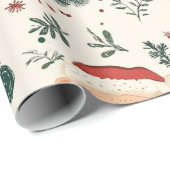 Kerst Teddybeer Santa Patroon (2) Cadeaupapier (Rol Hoek)