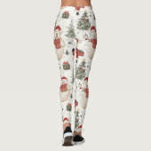 Kerst Teddybeer Sinterklaas Patroon (1) Leggings (Achterkant)
