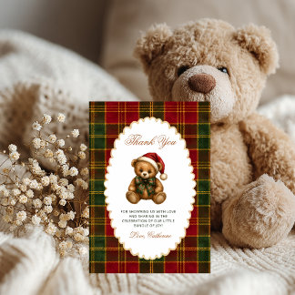 Kerst Teddybeer Sinterklaashoed Bedanktkaart Bedankkaart