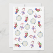 Kerst Teddybeer Winter Baby shower uitnodiging (Achterkant)