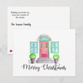 Kerst-tehuis Briefkaart (Voorkant / Achterkant)