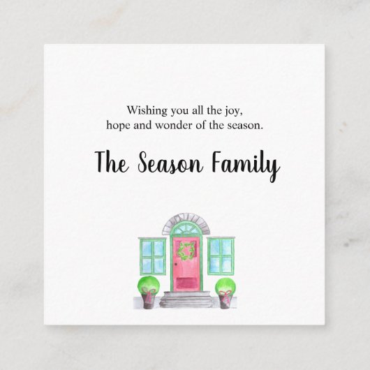 Kerst-tehuis Informatiekaartje (Achterkant)